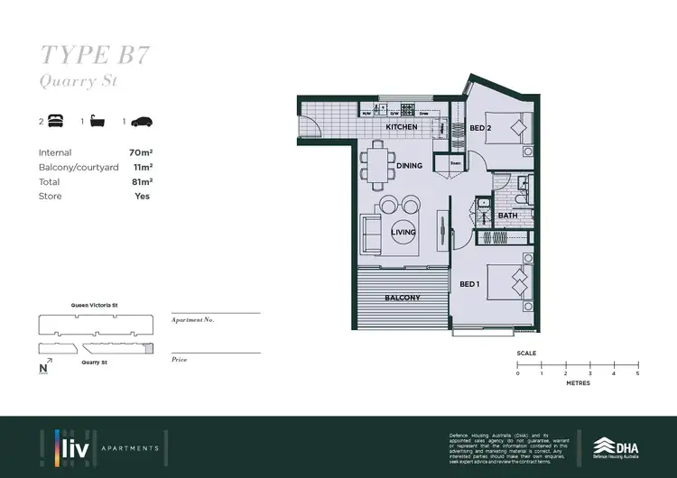 Floorplan of Homely apartment listing, 169/34 Quarry Street, Fremantle WA 6160