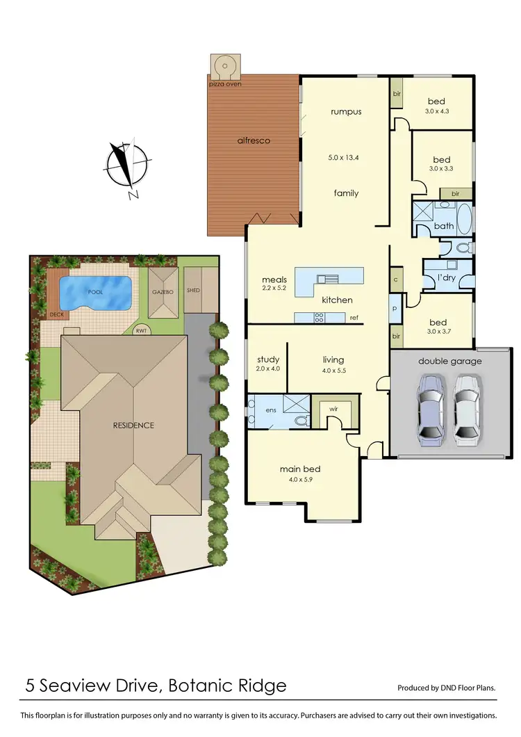 Floorplan of Homely house listing, 5 Seaview Drive, Botanic Ridge VIC 3977