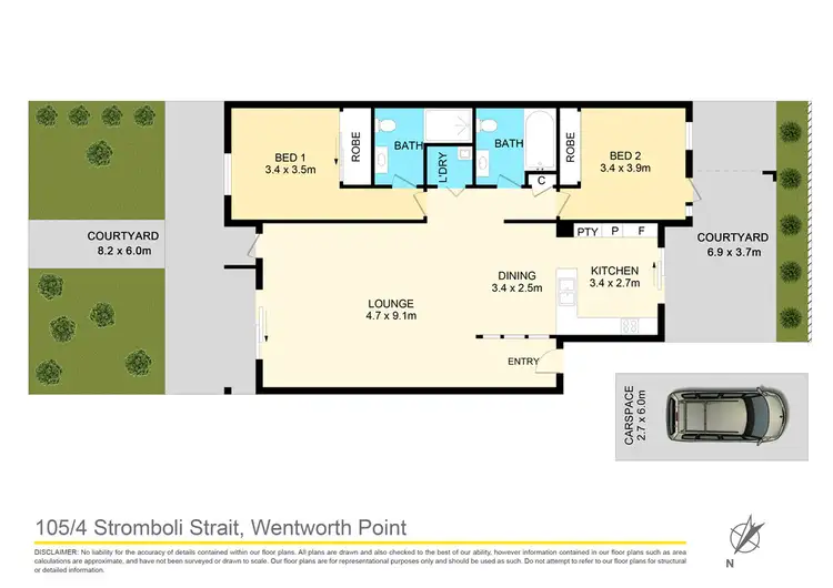 Floorplan of Homely apartment listing, 105/4 Stromboli Strait, Wentworth Point NSW 2127