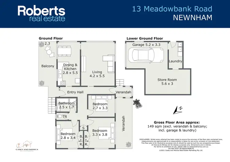 Floorplan of Homely house listing, 13 Meadowbank Rd, Newnham TAS 7248