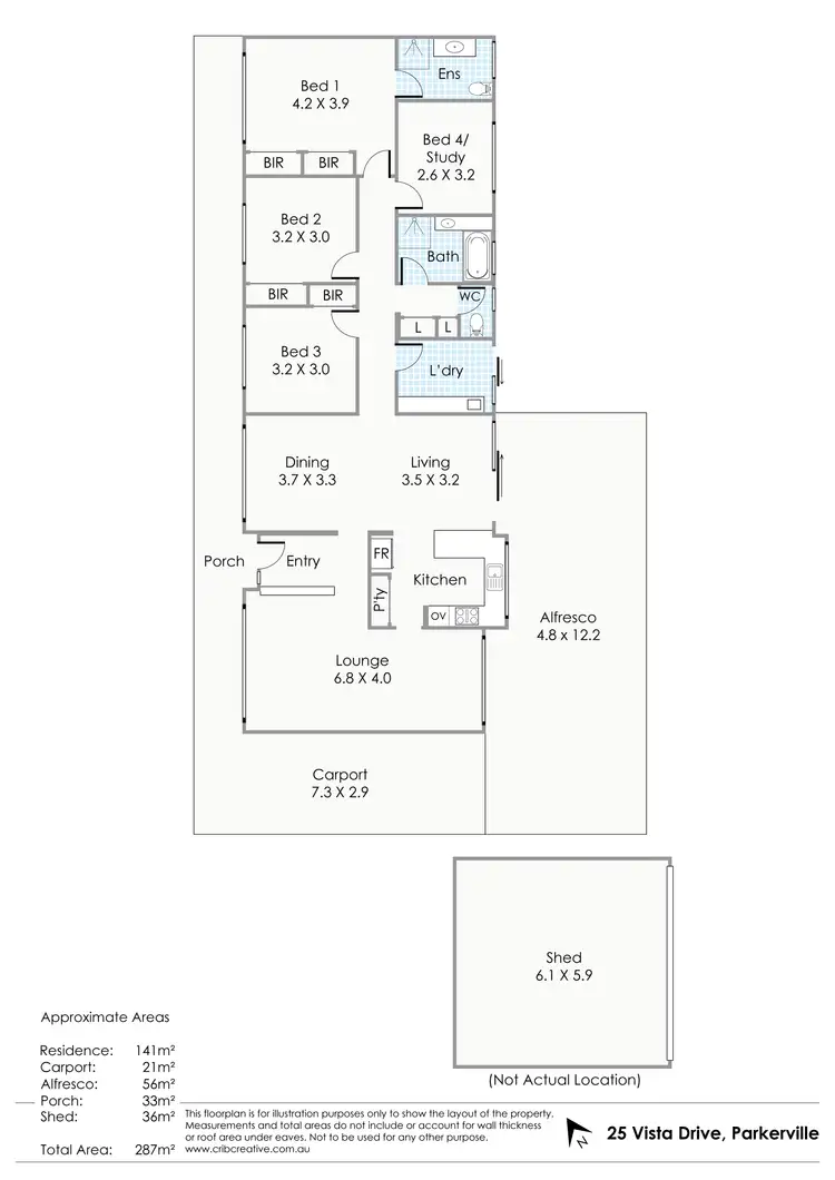 Floorplan of Homely house listing, 25 Vista Drive, Parkerville WA 6081
