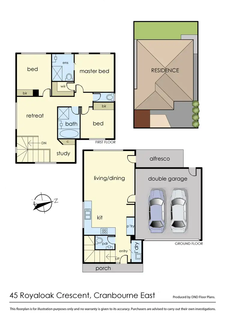 Floorplan of Homely house listing, 45 Royaloak Crescent, Cranbourne East VIC 3977