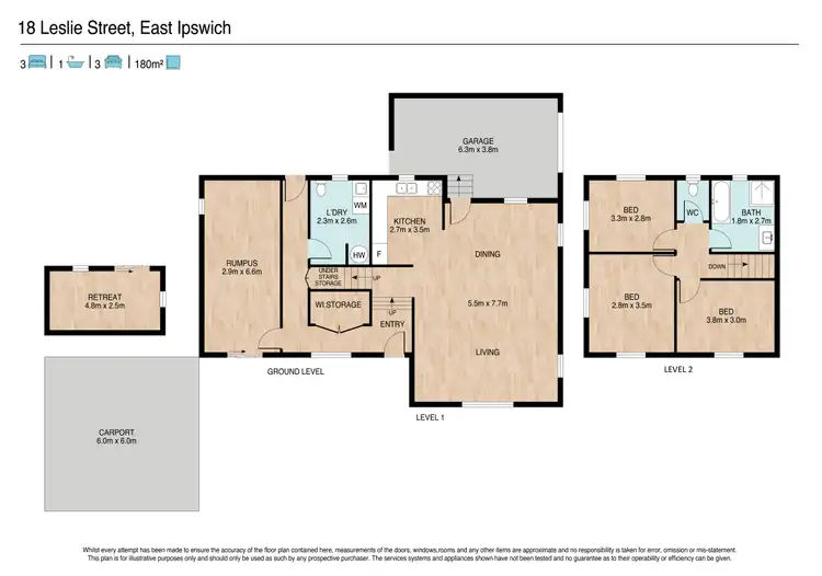 Floorplan of Homely house listing, 18 Leslie Street, East Ipswich QLD 4305