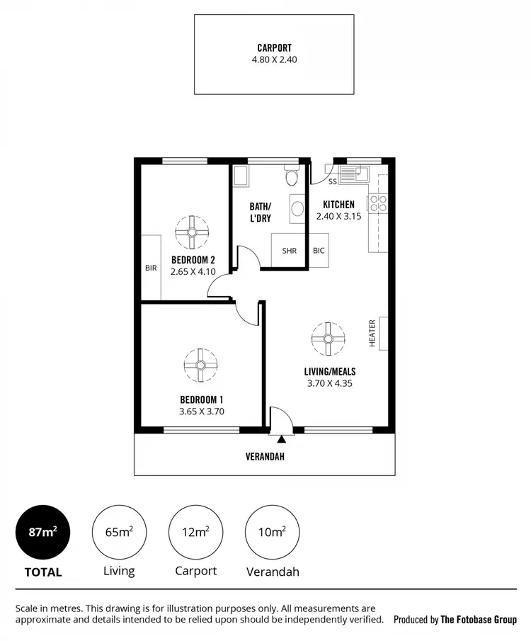Floorplan of Homely unit listing, 3/57 Wattle Avenue, Hove SA 5048