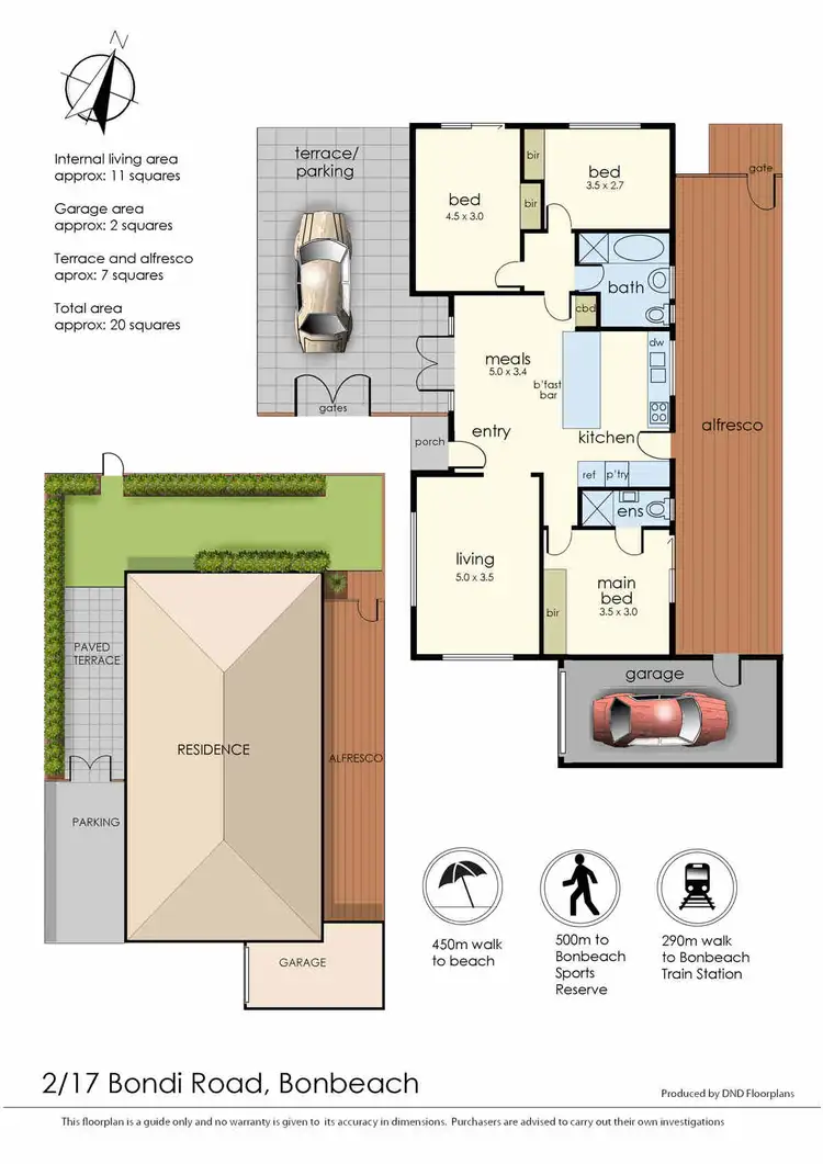Floorplan of Homely unit listing, 2/17 Bondi Road, Bonbeach VIC 3196