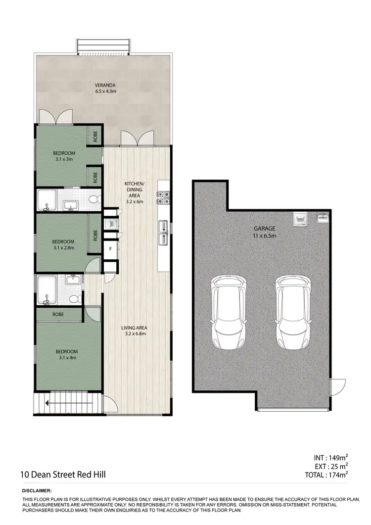 Floorplan of Homely house listing, 10 Dean Street, Red Hill QLD 4059