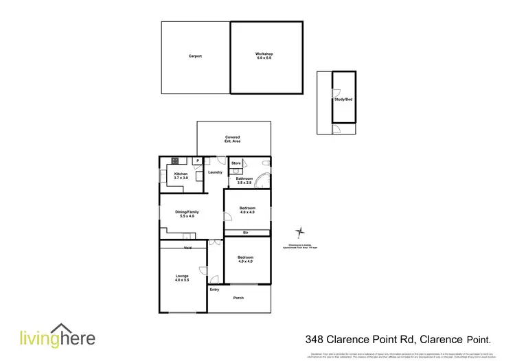 Floorplan of Homely house listing, 348 Clarence Point Road, Clarence Point TAS 7270