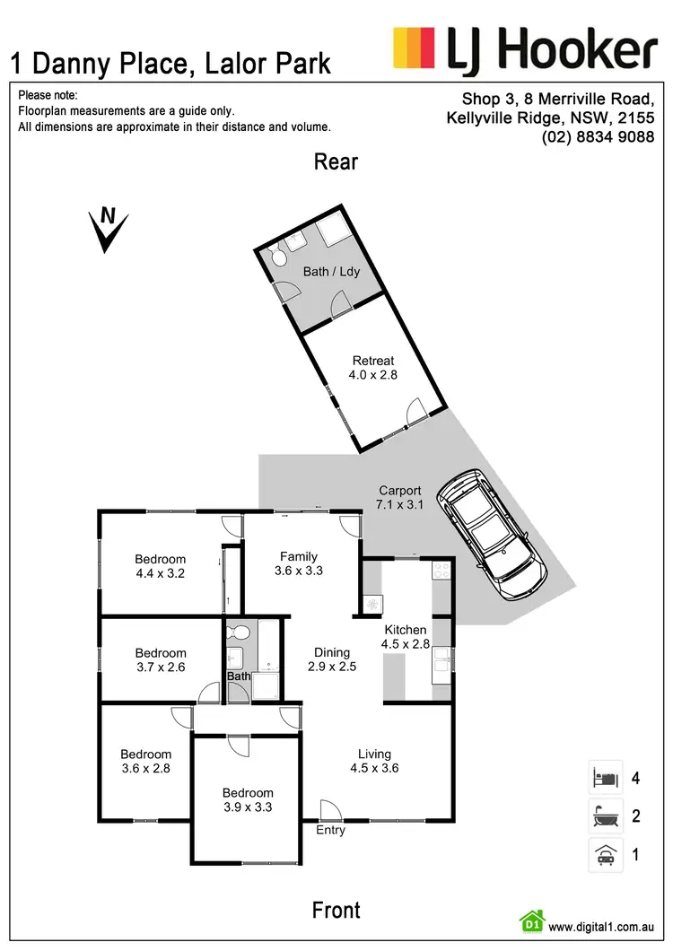 Floorplan of Homely house listing, 1 Danny Road, Lalor Park NSW 2147