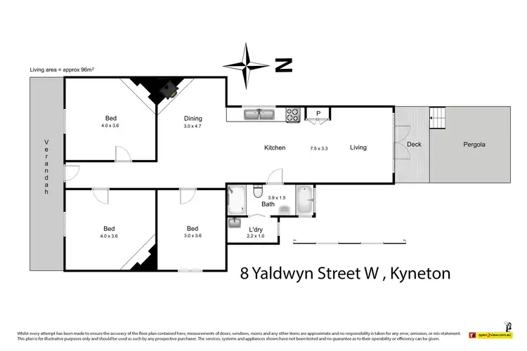 Floorplan of Homely house listing, 8 Yaldwyn Street West, Kyneton VIC 3444