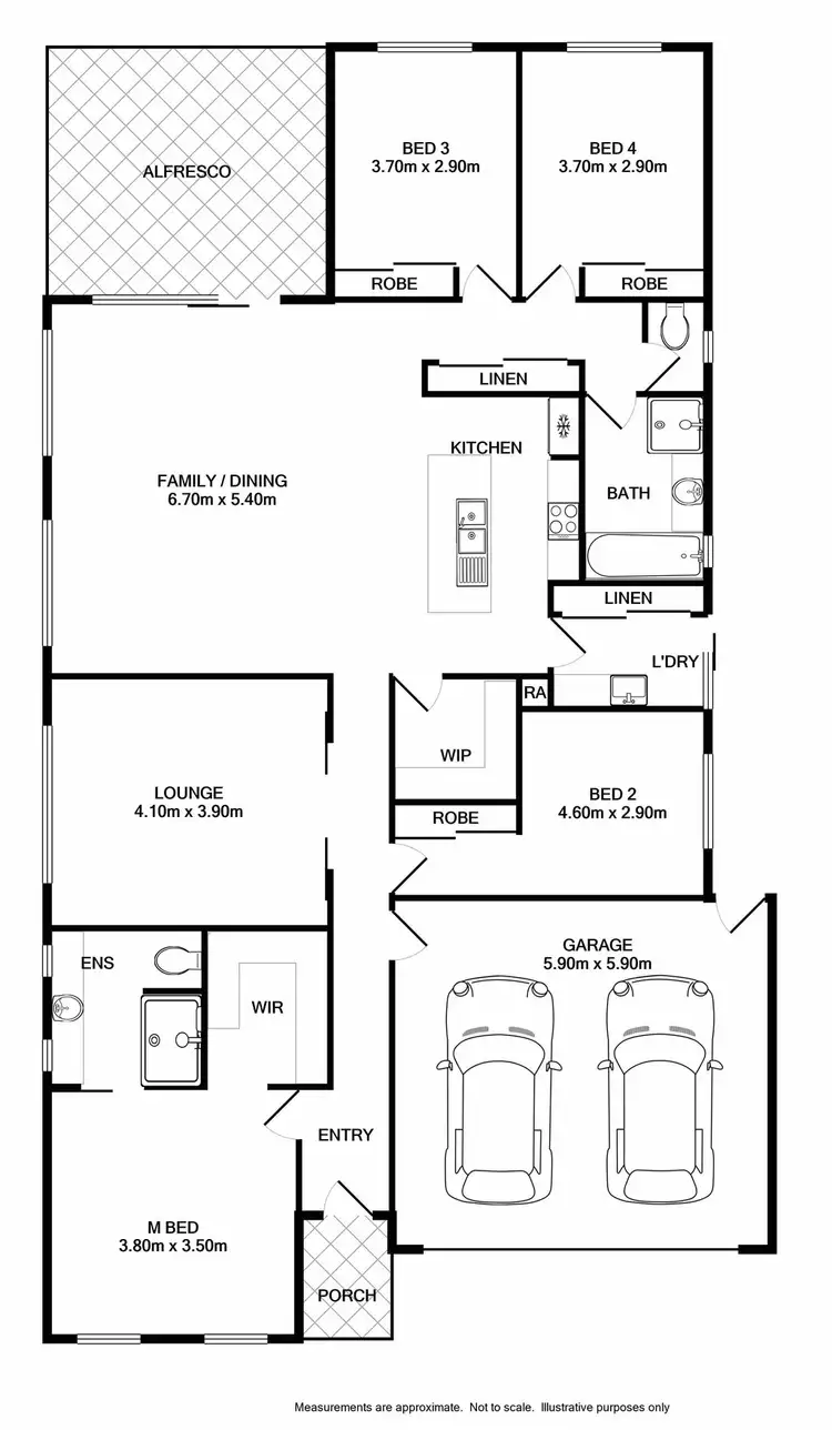 Floorplan of Homely house listing, 21 Baldock Street, Baranduda VIC 3691