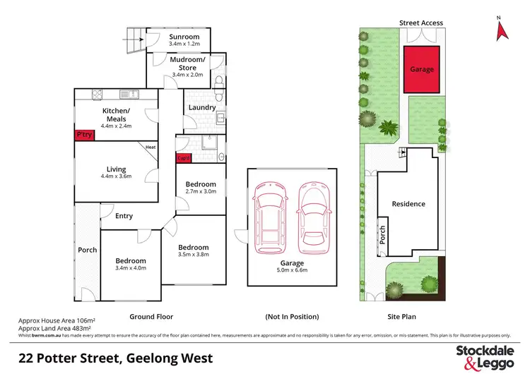 Floorplan of Homely house listing, 22 Potter Street, Geelong West VIC 3218