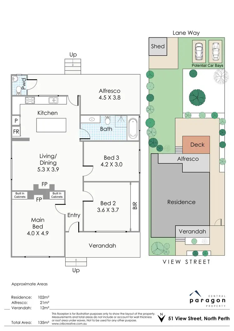 Floorplan of Homely house listing, 51 View Street, North Perth WA 6006