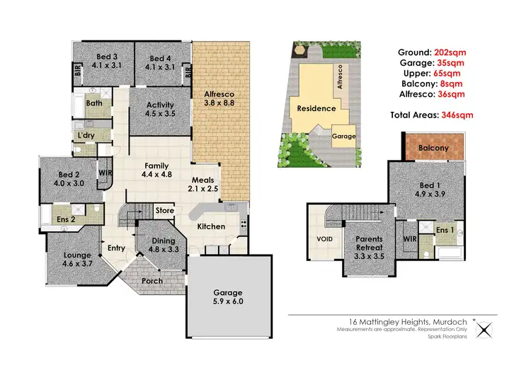 Floorplan of Homely house listing, 16 Mattingley Heights, Murdoch WA 6150