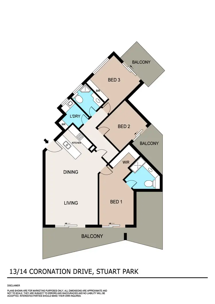 Floorplan of Homely unit listing, 13/14 Coronation Drive, Stuart Park NT 820