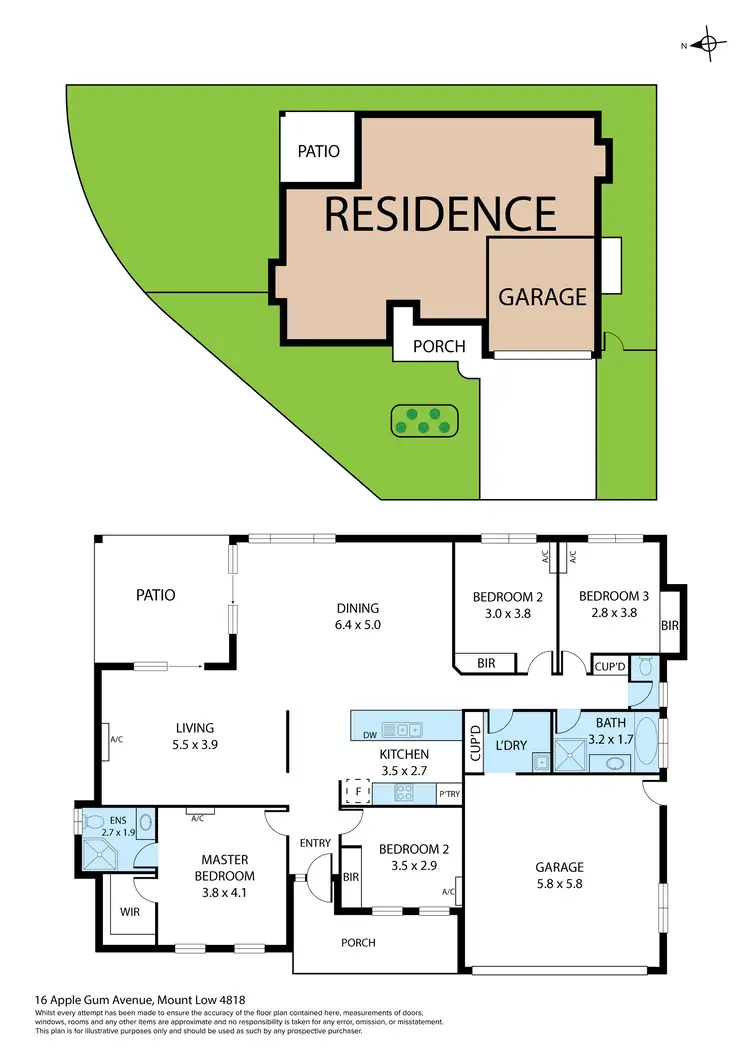 Floorplan of Homely house listing, 16 Apple Gum Avenue, Mount Low QLD 4818