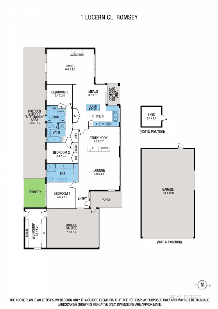 Floorplan of Homely house listing, 1 Lucern Close, Romsey VIC 3434