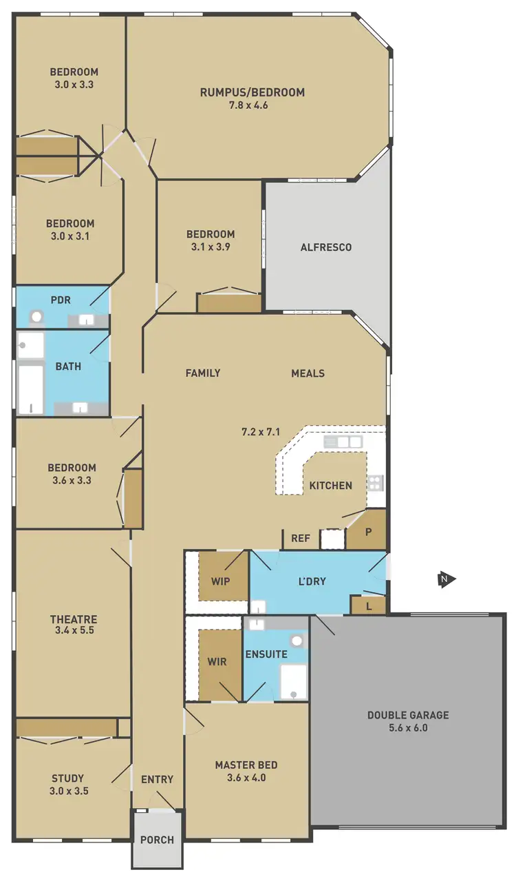 Floorplan of Homely house listing, 3 Barkly Close, Caroline Springs VIC 3023