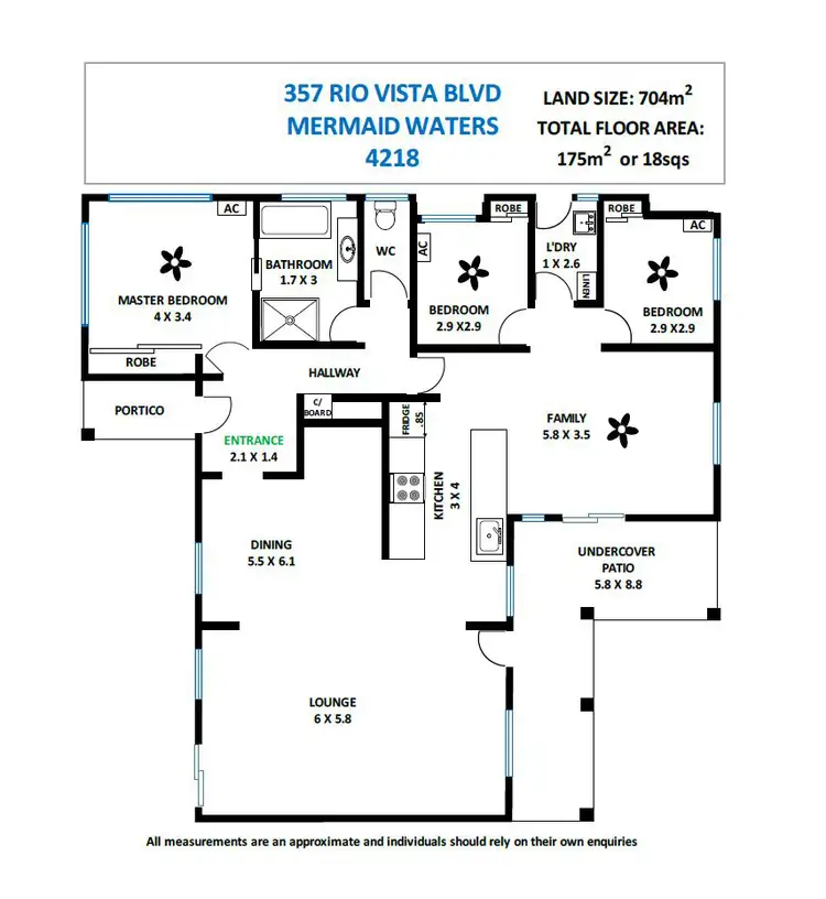 Floorplan of Homely house listing, 357 Rio Vista Boulevard, Mermaid Waters QLD 4218