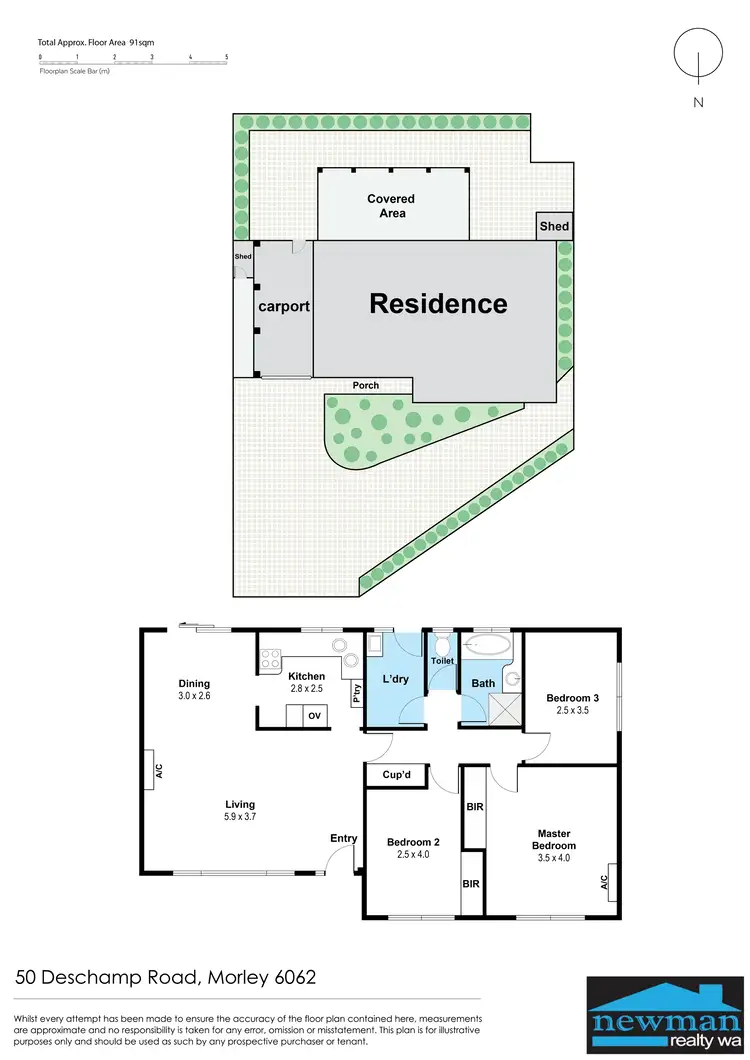 Floorplan of Homely house listing, 50 Deschamp Road, Morley WA 6062