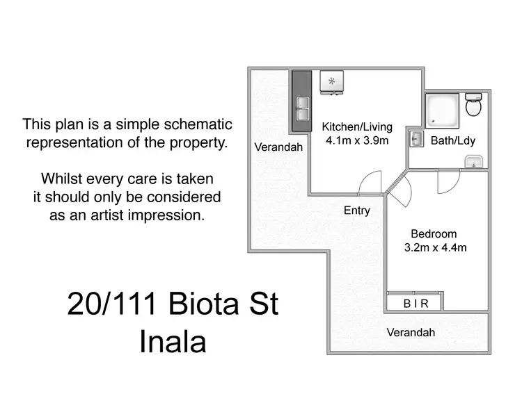 Floorplan of Homely unit listing, 20/111 Biota Street, Inala QLD 4077