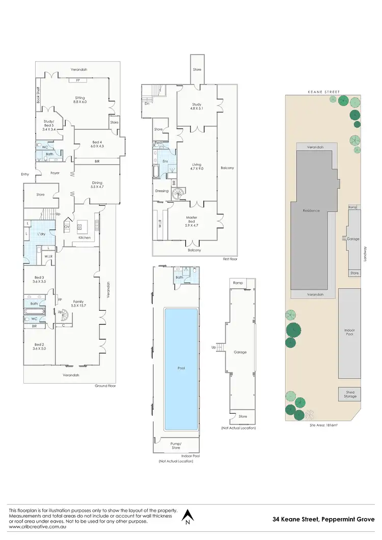Floorplan of Homely house listing, 34 Keane Street, Peppermint Grove WA 6011