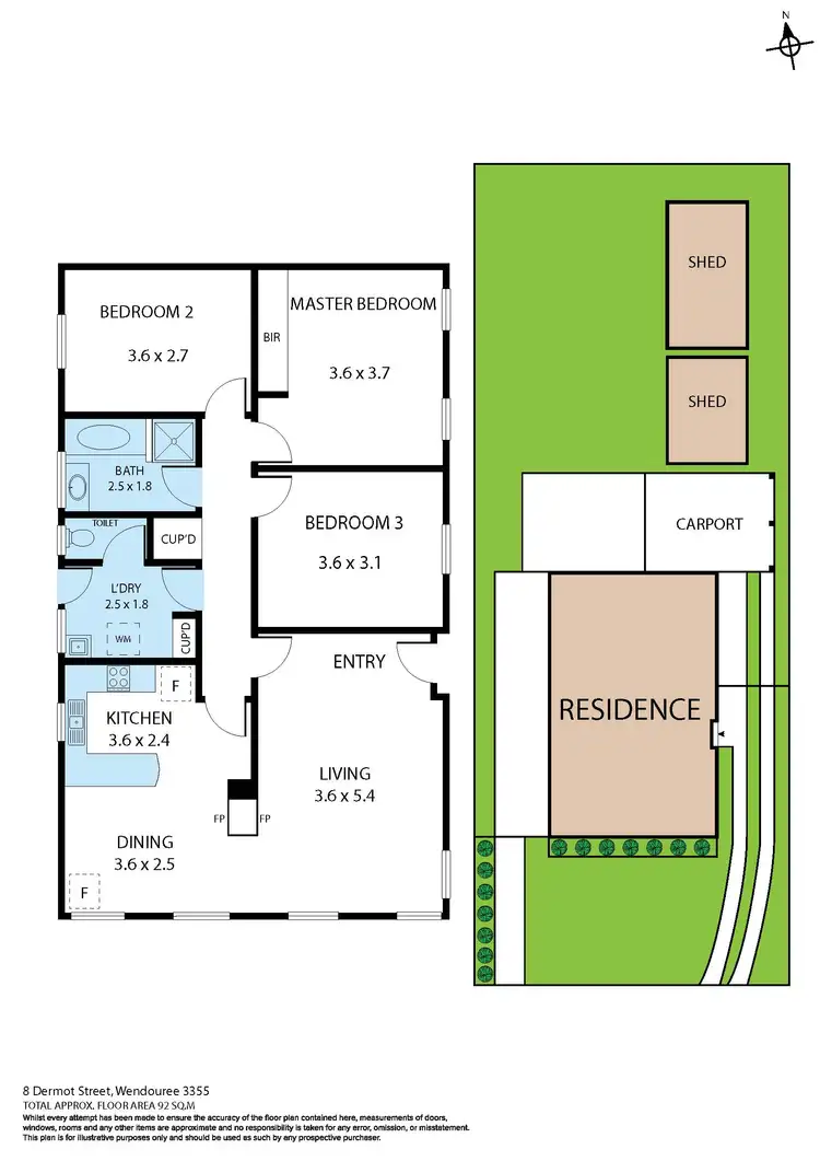Floorplan of Homely house listing, 8 Dermot Street, Wendouree VIC 3355