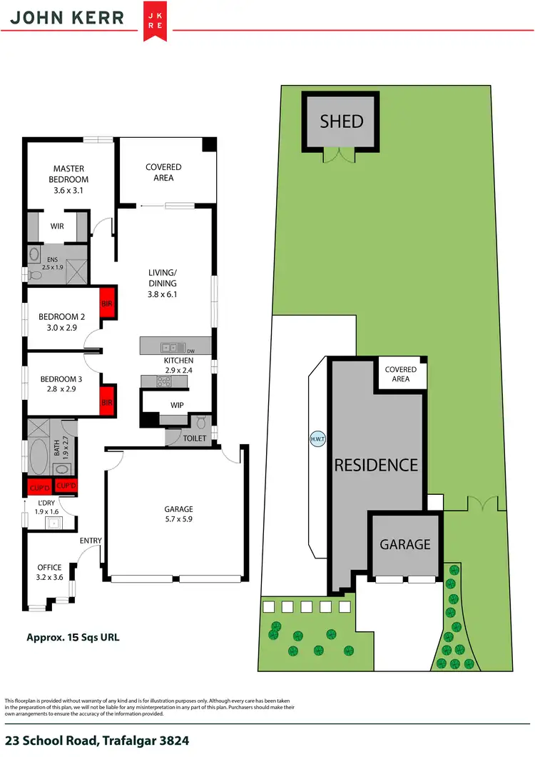 Floorplan of Homely townhouse listing, 23 School Road, Trafalgar VIC 3824
