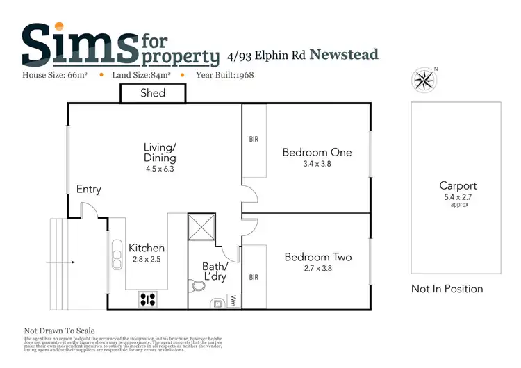 Floorplan of Homely unit listing, 4/93 Elphin Road, Newstead TAS 7250