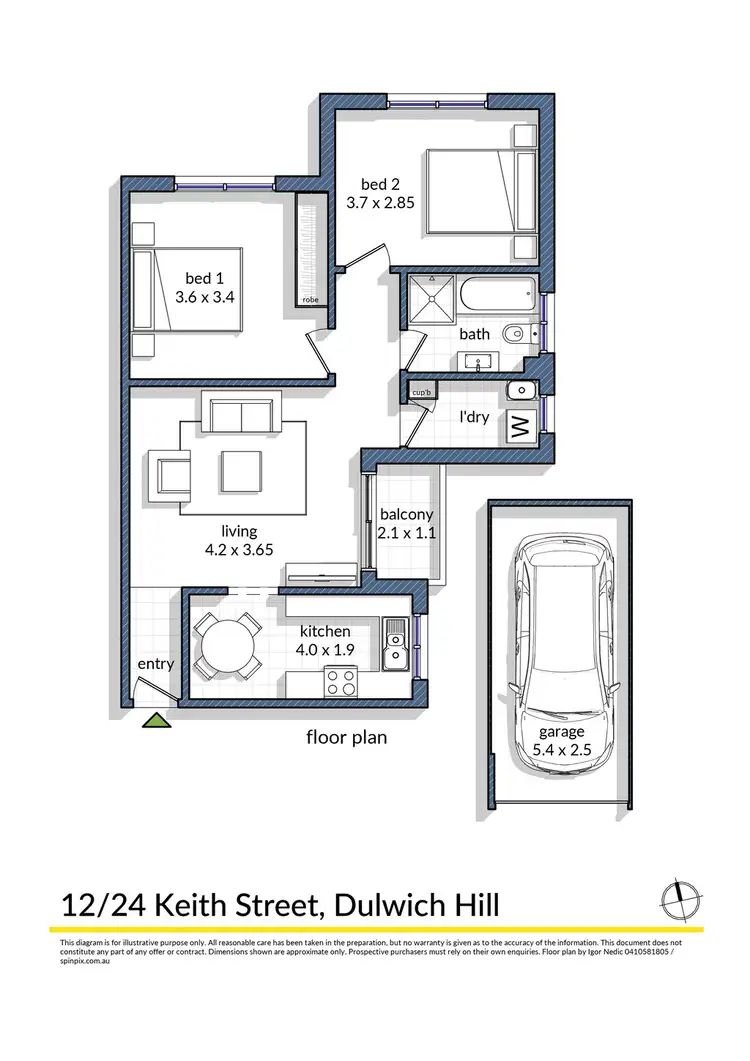 Floorplan of Homely unit listing, 12/24-26 Keith St., Dulwich Hill NSW 2203