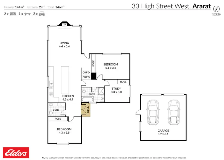 Floorplan of Homely house listing, 33 High Street West, Ararat VIC 3377