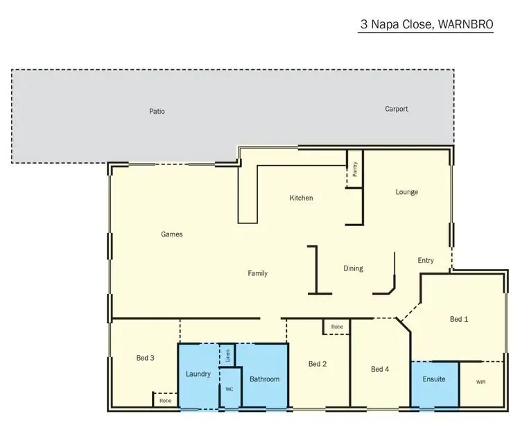 Floorplan of Homely house listing, 3 Napa Close, Warnbro WA 6169