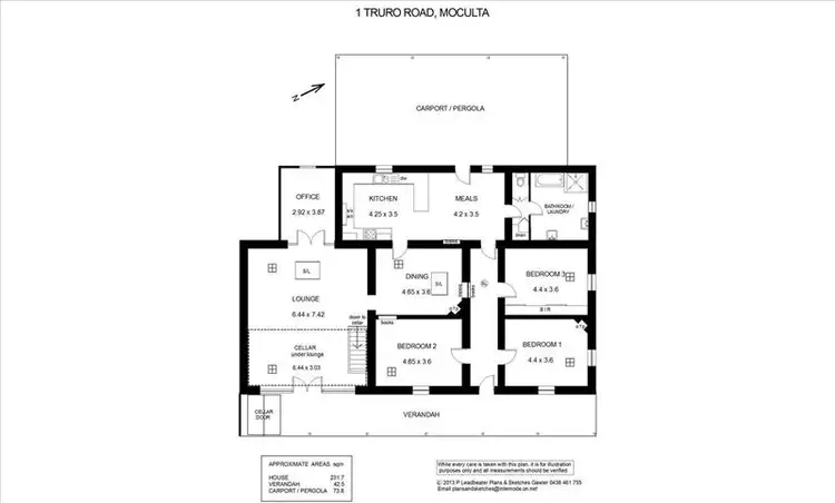 Floorplan of Homely house listing, 1 Truro Rd, Moculta SA 5353