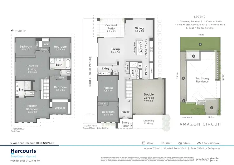 Floorplan of Homely house listing, 5 Amazon Circuit, Helensvale QLD 4212