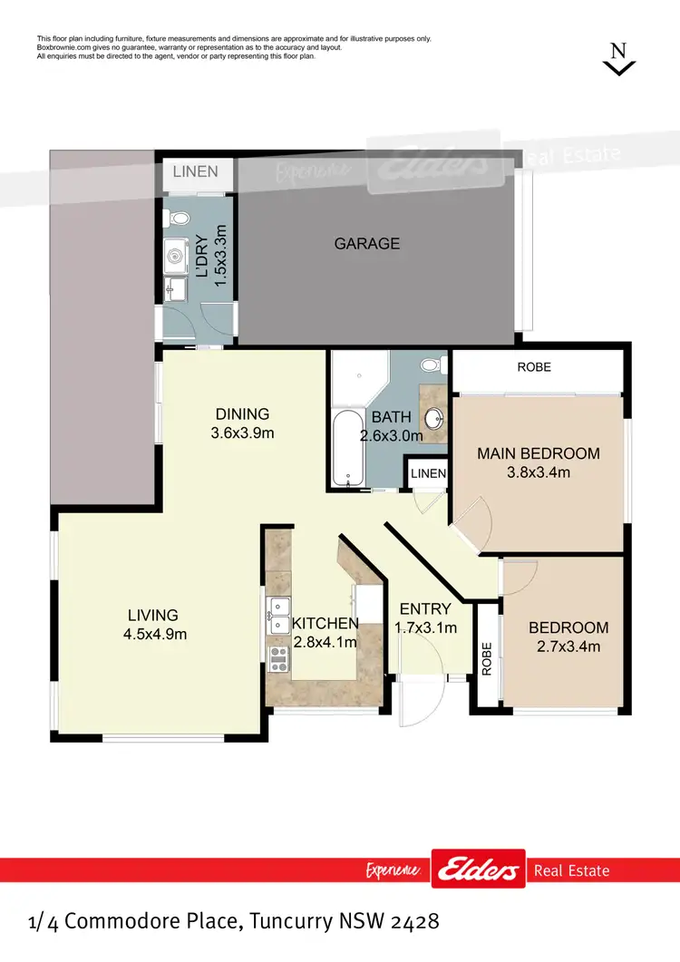 Floorplan of Homely villa listing, 1 / 4 Commodore Place, Tuncurry NSW 2428