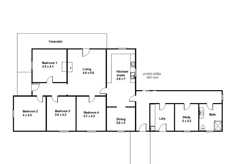 Floorplan of Homely house listing, 3547 KAROONDA HIGHWAY, ALAWOONA VIA, Loxton SA 5333