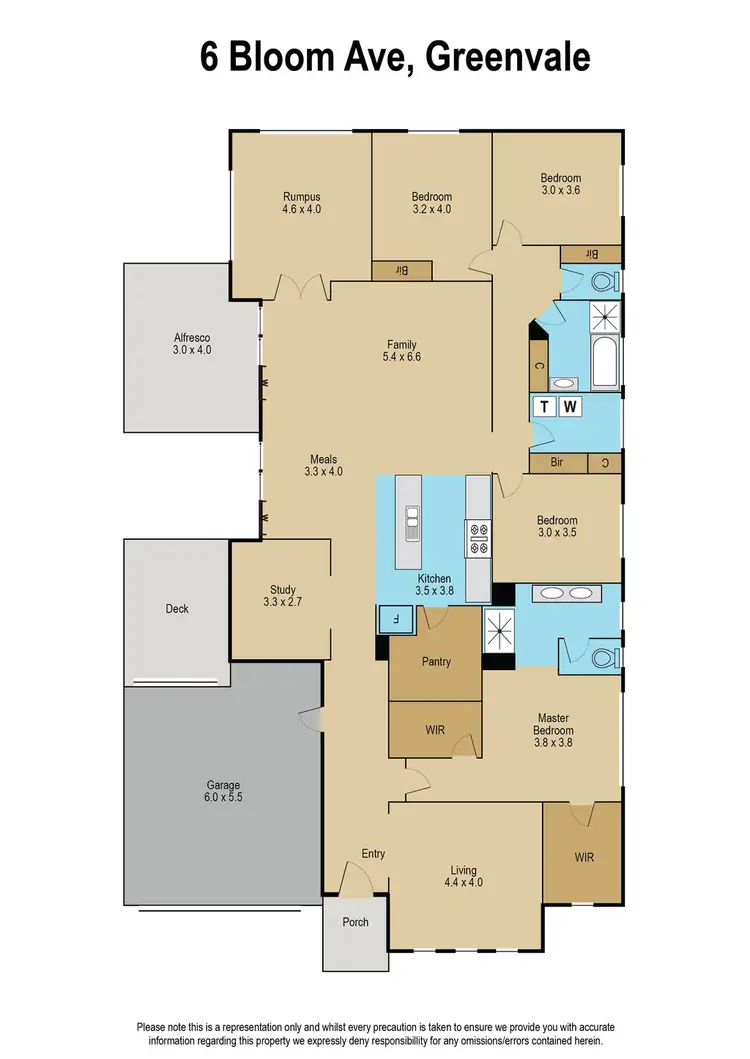 Floorplan of Homely house listing, 6 Bloom Avenue, Greenvale VIC 3059