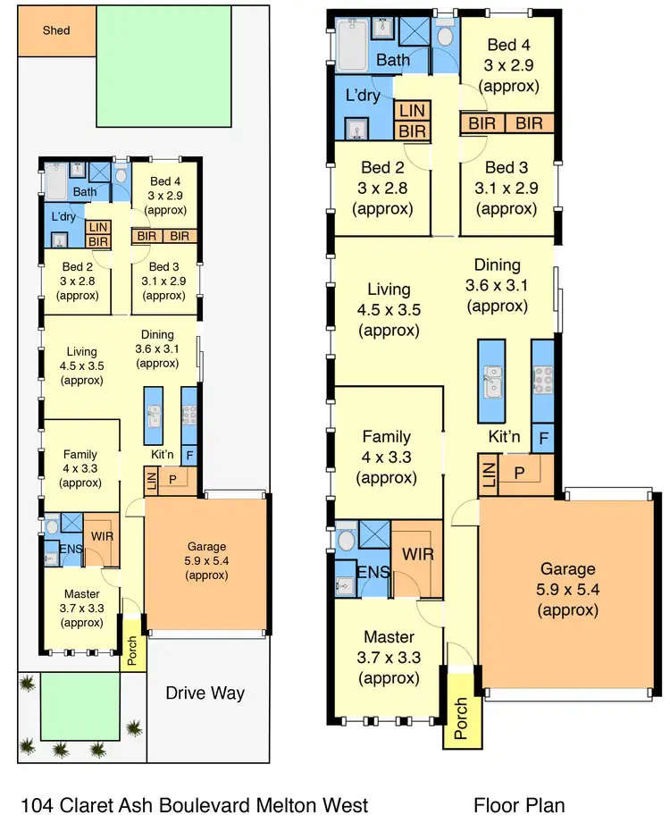 Floorplan of Homely house listing, 104 Claret Ash Boulevard, Harkness VIC 3337