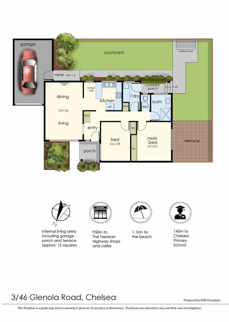 Floorplan of Homely unit listing, 3/46 Glenola Road, Chelsea VIC 3196