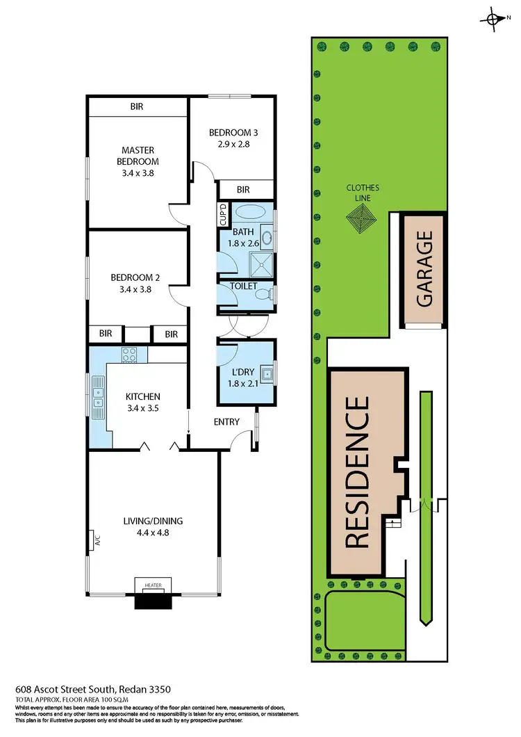 Floorplan of Homely house listing, 608 Ascot Street South, Redan VIC 3350