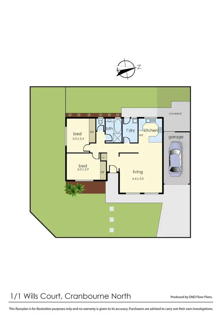 Floorplan of Homely unit listing, 1/1 Wills Court, Cranbourne North VIC 3977
