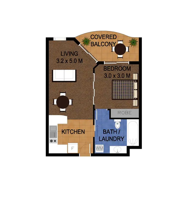 Floorplan of Homely apartment listing, 438/99 Griffith Street, Coolangatta QLD 4225