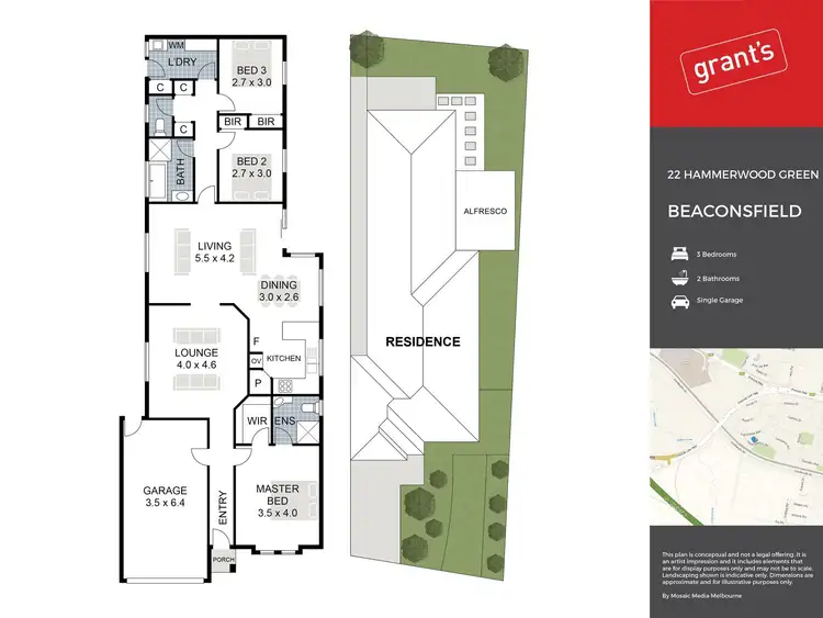 Floorplan of Homely house listing, 22 Hammerwood Green, Beaconsfield VIC 3807