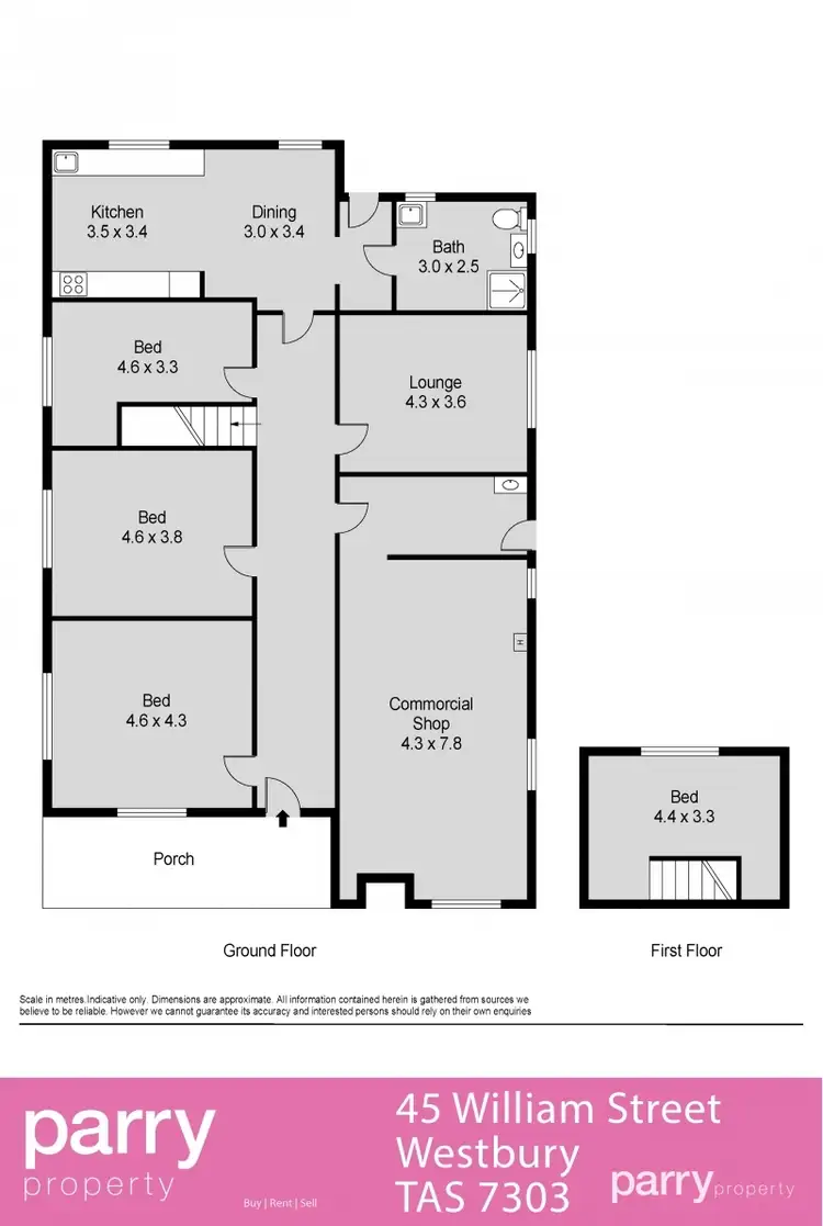 Floorplan of Homely house listing, 45 William Street, Westbury TAS 7303
