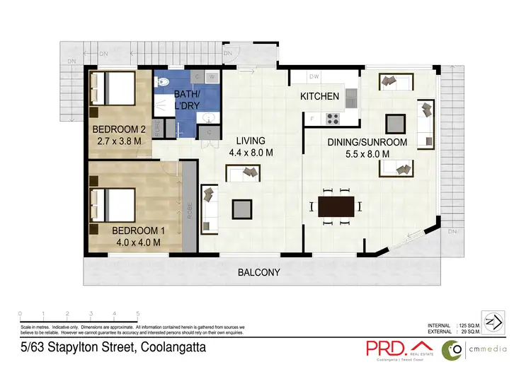 Floorplan of Homely apartment listing, 5/63 Stapylton Street, Coolangatta QLD 4225