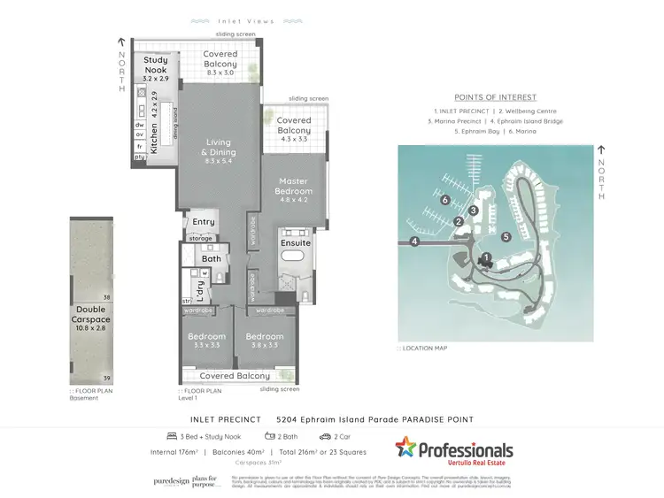 Floorplan of Homely apartment listing, 5204 Ephraim Island Parade, Paradise Point QLD 4216