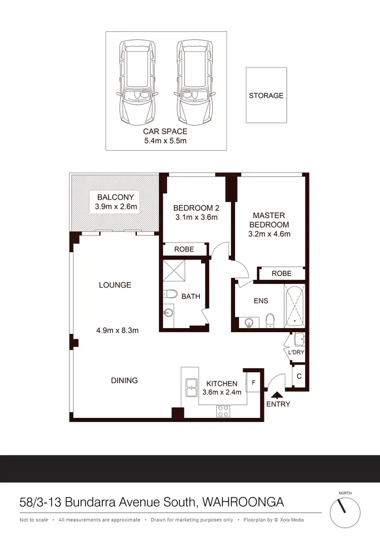 Floorplan of Homely apartment listing, 58/3-13 Bundarra Avenue, Wahroonga NSW 2076