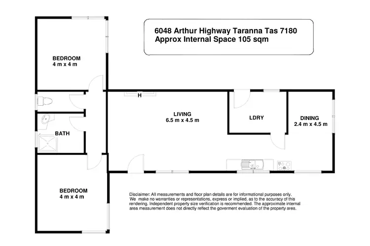 Floorplan of Homely house listing, 6048 Arthur Highway, Taranna TAS 7180