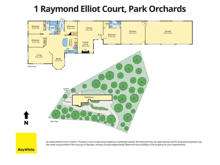 Floorplan of Homely house listing, 1 Raymond Elliot Court, Park Orchards VIC 3114