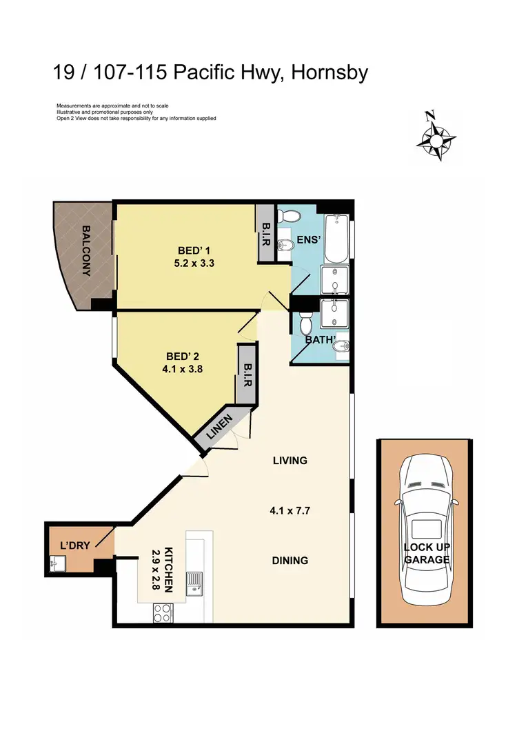 Floorplan of Homely apartment listing, 19/107-115 Pacific Highway, Hornsby NSW 2077