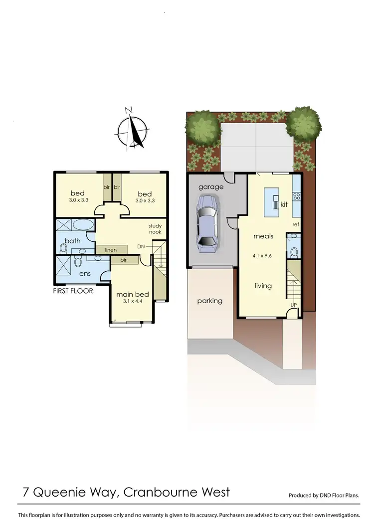 Floorplan of Homely townhouse listing, 7 Queenie Way, Cranbourne West VIC 3977